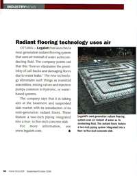 Home Builder Magazine: Radiant Flooring Technology Uses Air Instead of Water
