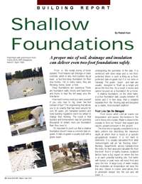 Home Builder Magazine: Building Report - Shallow Foundations Combat Frost