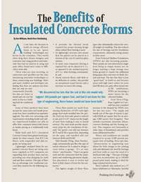 Pushing the Envelope Magazine - Ontario Building Envelope Council: The Benefits of Insulated Concrete Forms