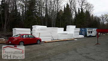 1. ThermalWall PH Passive House Insulated Wall Panels delivered to site and ready for install