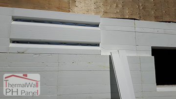 8. ThermalWall PH Passive House Insulated Wall Panel is installed and ready for snap tracks