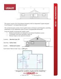 Legalett Brochure - Air-Heated Floors Unique Advantages with Frost Protected Shallow Foundations & Radiant Floor Heating Systems - ON