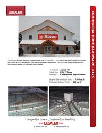 Legalett Brochure - Air-Heated Floors Unique Advantages with Frost Protected Shallow Foundations & Radiant Floor Heating Systems - ON