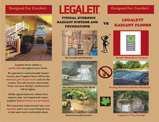 Legalett Brochure - Air-Heated Floors Unique Advantages with Frost Protected Shallow Foundations & Radiant Floor Heating Systems - ON