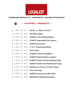 Legalett Brochure - Setting the Standard with Frost Protected Shallow Foundations and Air Heated Radiant Floor Heating System - Toronto, ON